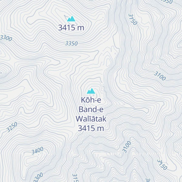 Map of Kōh-e Band-e Walīātak