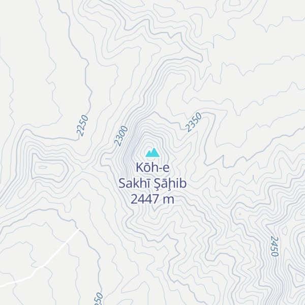 Map of Kōh-e Sakhī Şāḩib