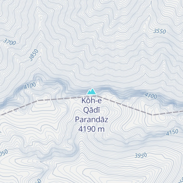 Map of Kōh-e Qādī Parandāz