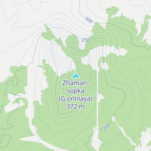 Map of Zhaman-sopka (G.orlinaya)