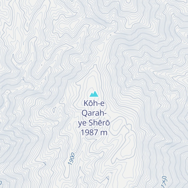 Map of Kōh-e Qarah-ye Shērō