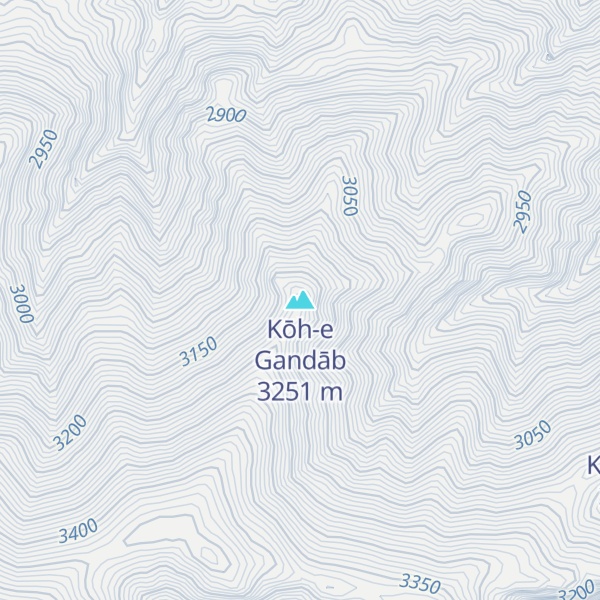 Map of Kōh-e Gandāb