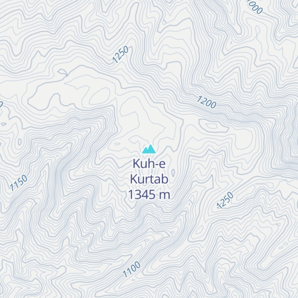 Map of Kuh-e Kurtab