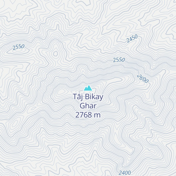 Map of Tāj Bikay Ghar