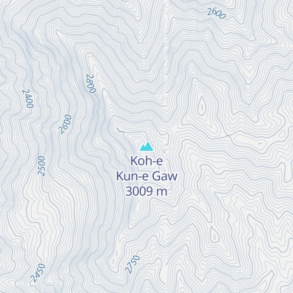 Map of Koh-e Kun-e Gaw