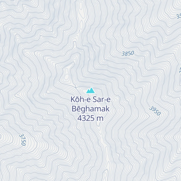 Map of Kōh-e Sar-e Bēghamak