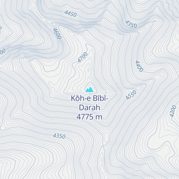 Map of Kōh-e Bībī-Darah