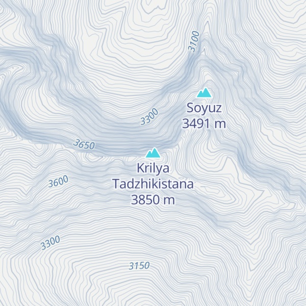 Map of Krilya Tadzhikistana