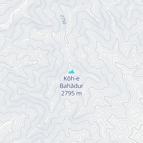 Map of Kōh-e Bahādur