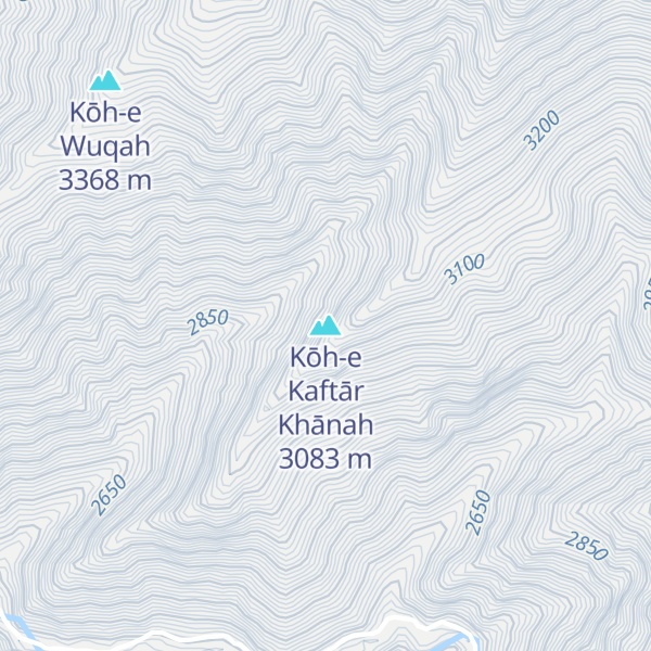 Map of Kōh-e Kaftār Khānah