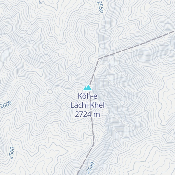 Map of Kōh-e Lāchī Khēl