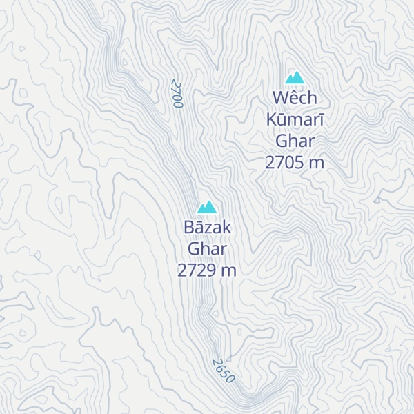 Map of Bāzak Ghar