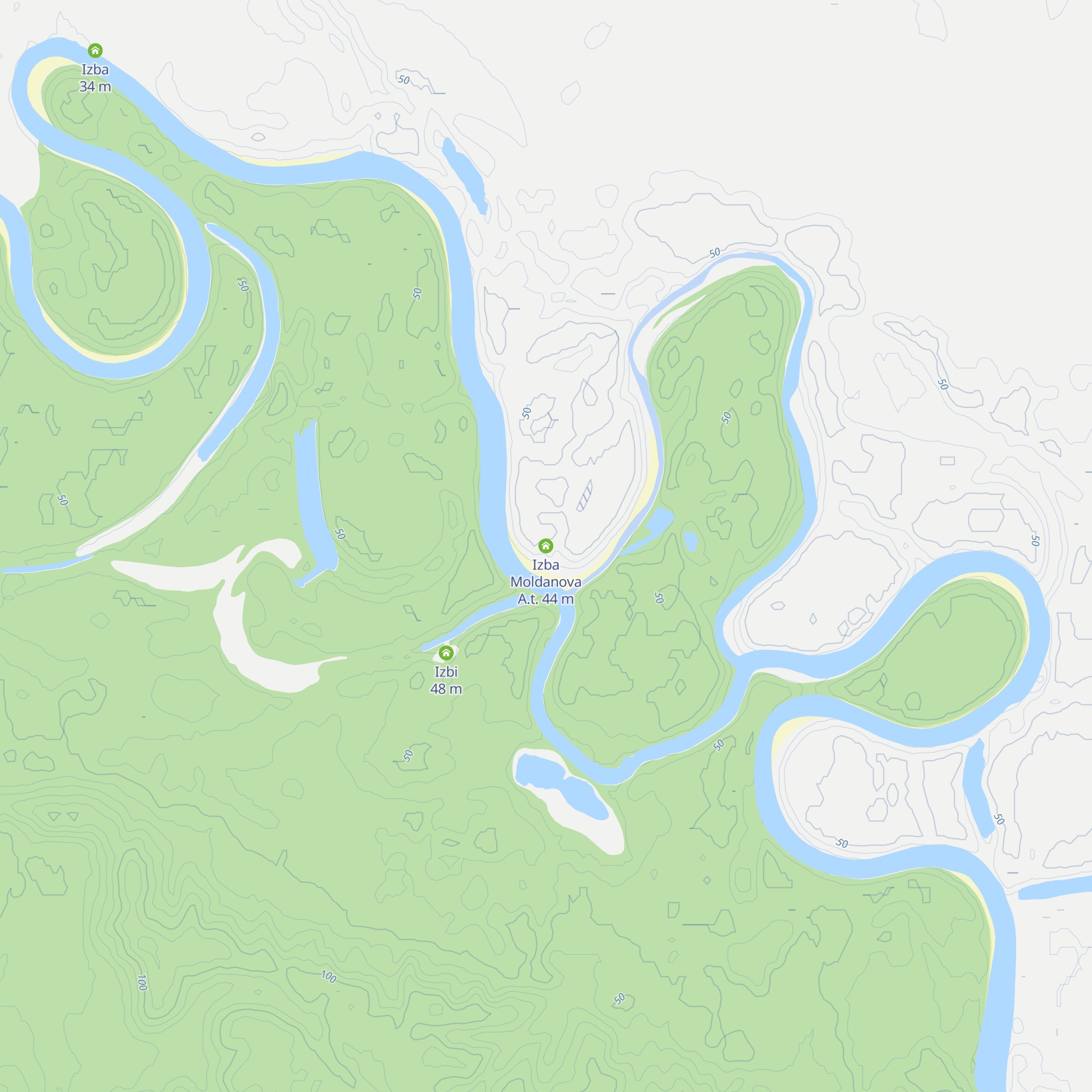 Izba Moldanova A.t. map