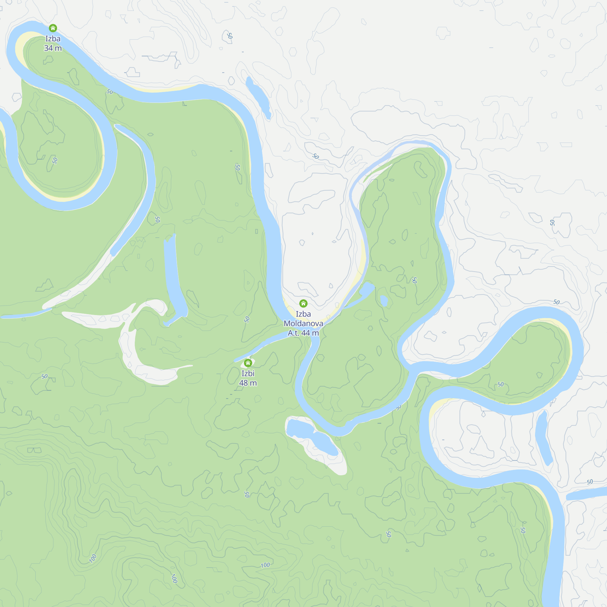 Izba Moldanova A.t. map