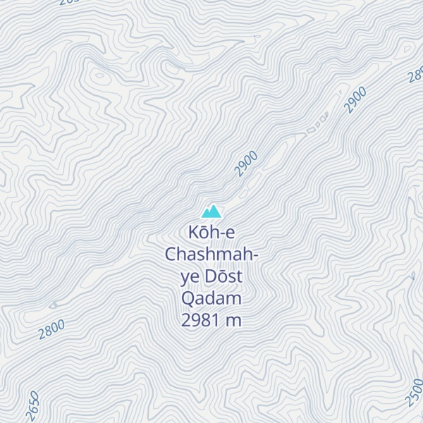 Map of Kōh-e Chashmah-ye Dōst Qadam