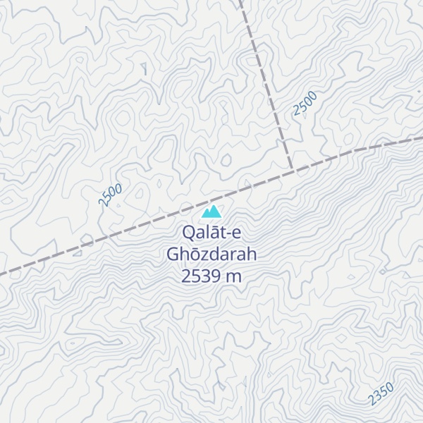 Map of Qalāt-e Ghōzdarah