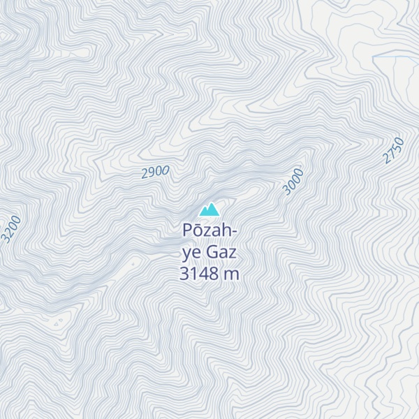 Map of Pōzah-ye Gaz