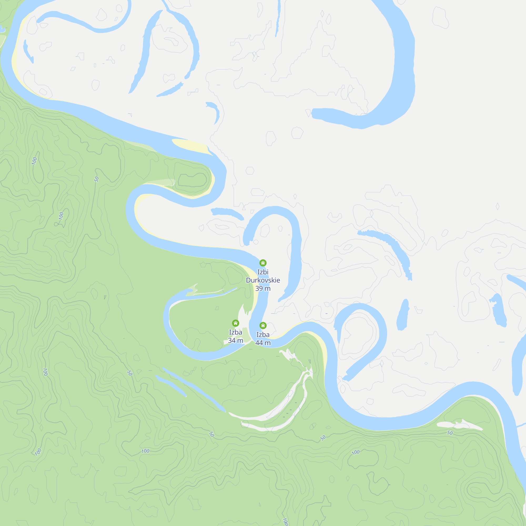 Izbi Durkovskie map