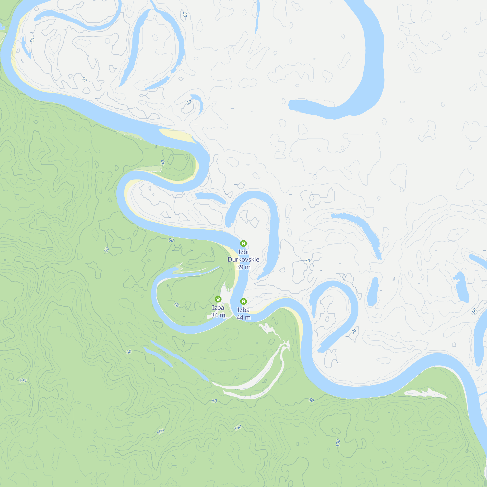 Izbi Durkovskie map