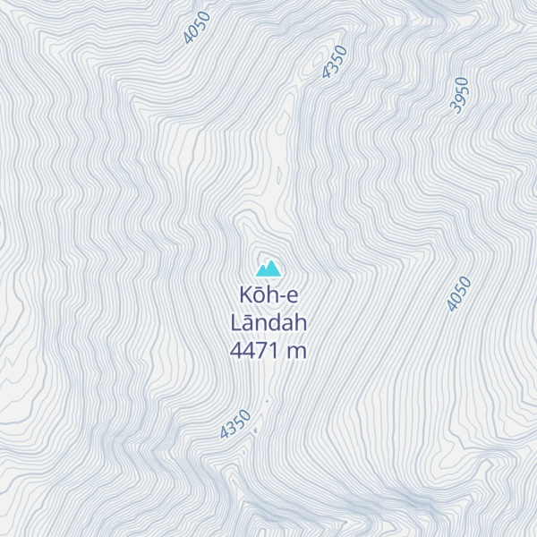 Map of Kōh-e Lāndah