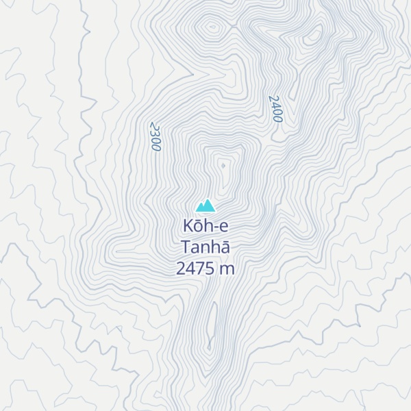 Map of Kōh-e Tanhā