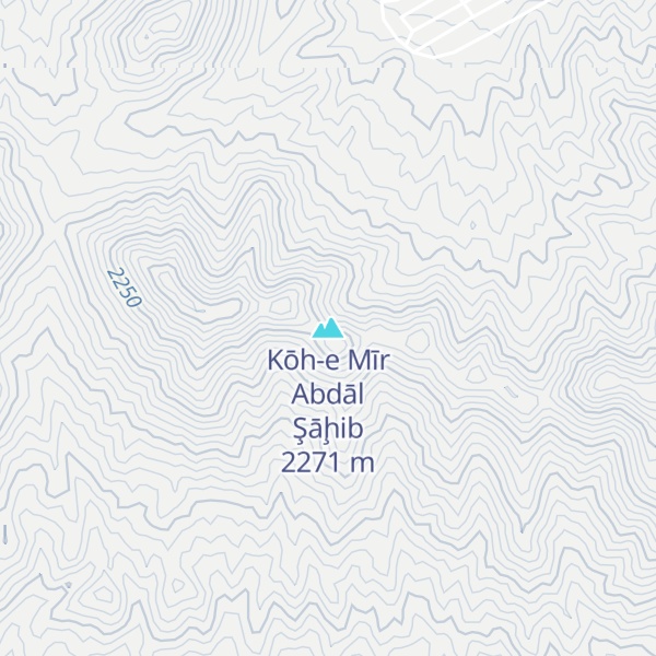 Map of Kōh-e Mīr Abdāl Şāḩib