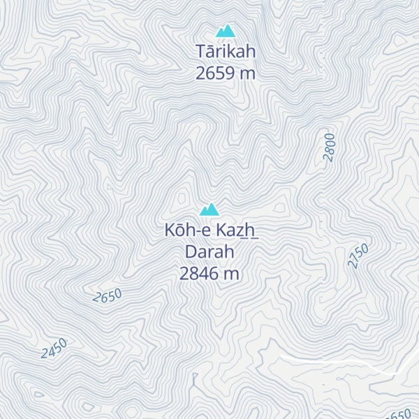 Map of Kōh-e Kaz̲h̲ Darah