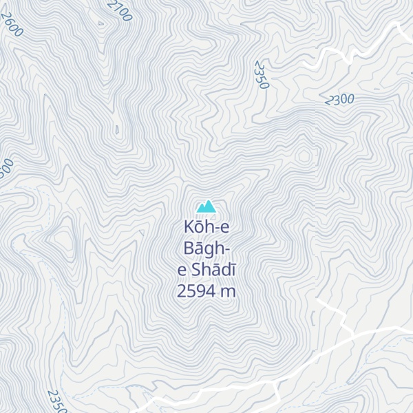 Map of Kōh-e Bāgh-e Shādī