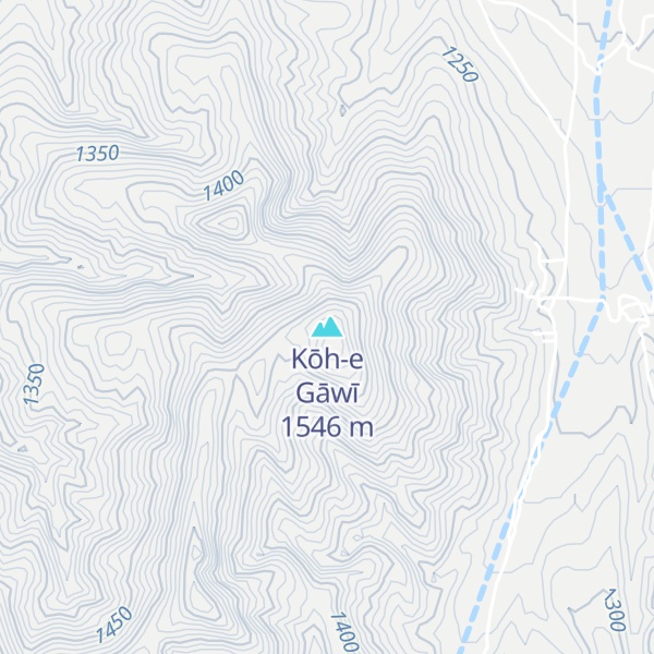 Map of Kōh-e Gāwī