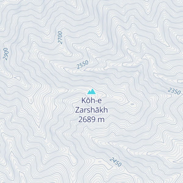 Map of Kōh-e Zarshākh