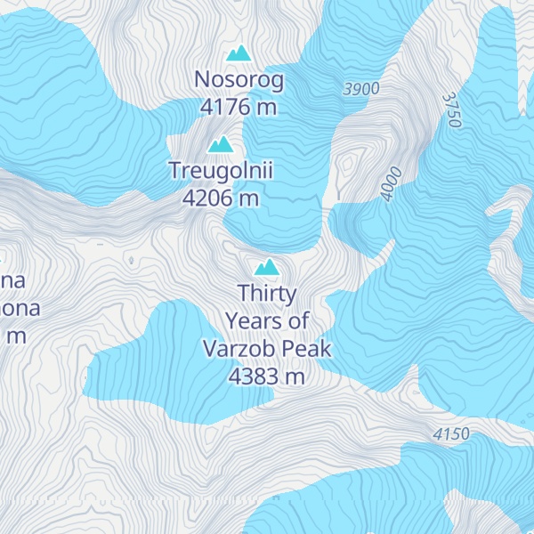 Map of Thirty Years of Varzob Peak