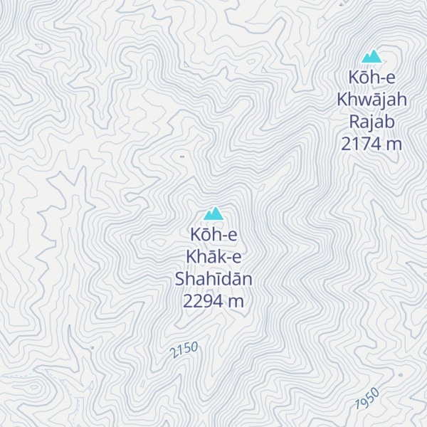 Map of Kōh-e Khāk-e Shahīdān
