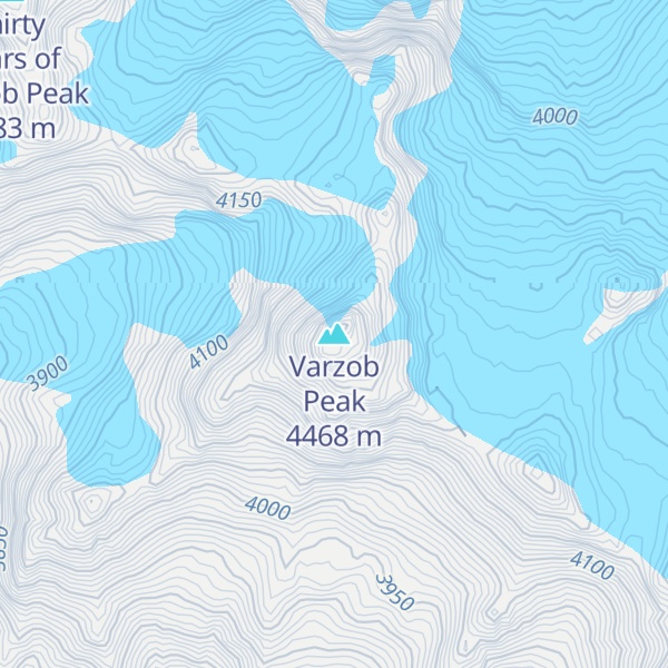 Map of Varzob Peak