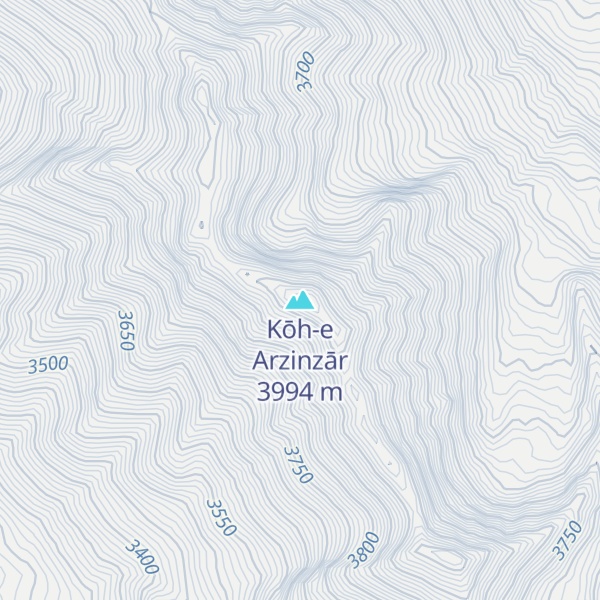 Map of Kōh-e Arzinzār
