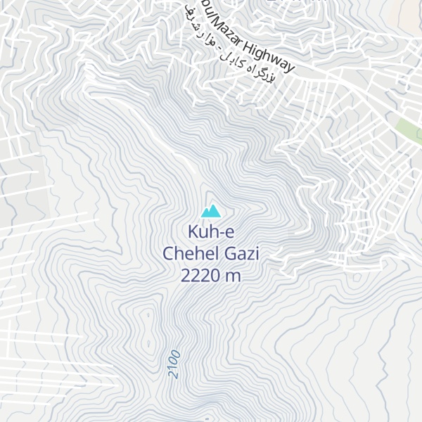 Map of Kuh-e Chehel Gazi