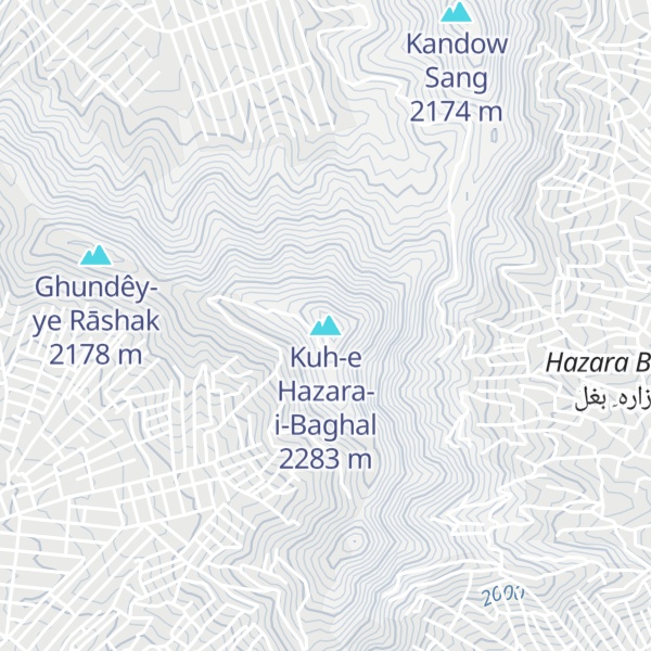Map of Kuh-e Hazara-i-Baghal