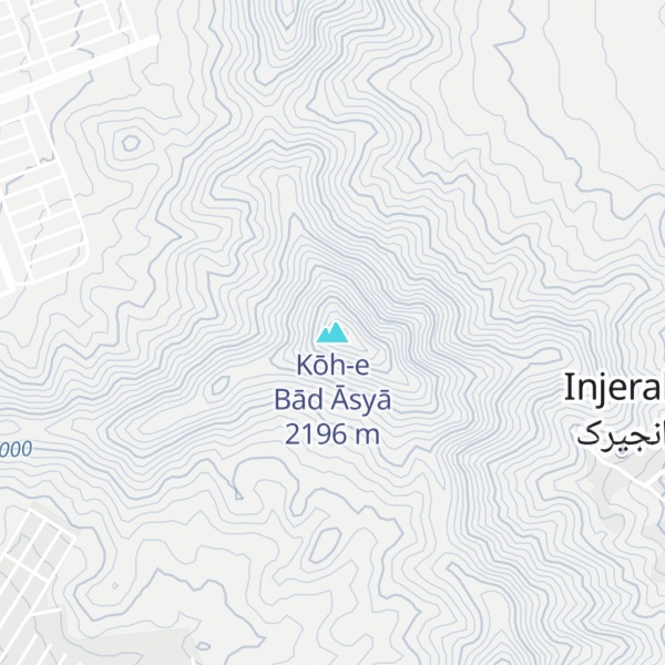 Map of Kōh-e Bād Āsyā