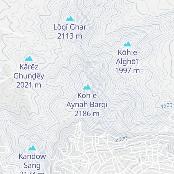 Map of Koh-e Aynah Barqi