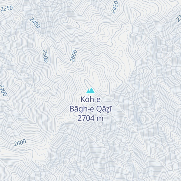 Map of Kōh-e Bāgh-e Qāẕī