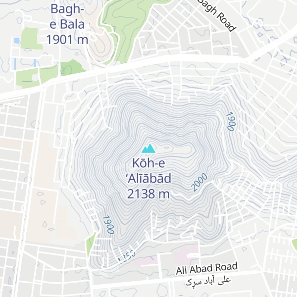 Map of Kōh-e ‘Alīābād