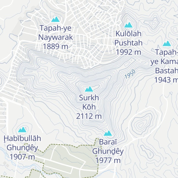 Map of Surkh Kōh
