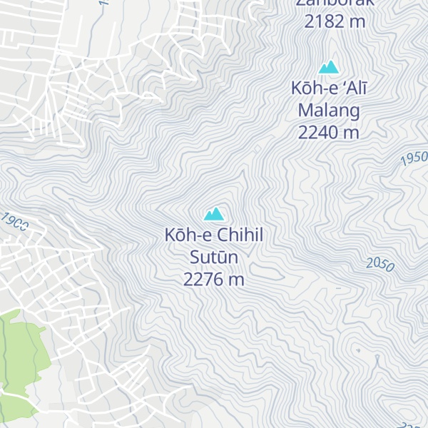 Map of Kōh-e Chihil Sutūn