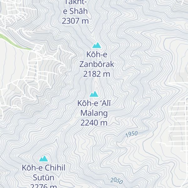 Map of Kōh-e ‘Alī Malang