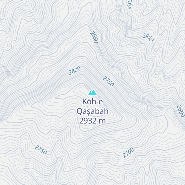 Map of Kōh-e Qaşabah