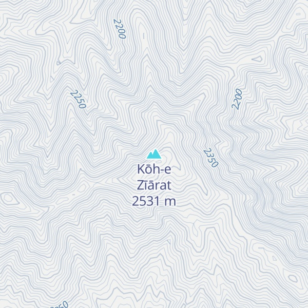 Map of Kōh-e Zīārat