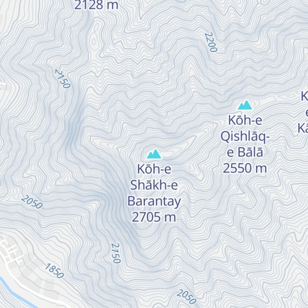 Map of Kōh-e Shākh-e Barantay