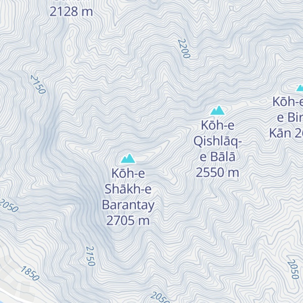 Map of Kōh-e Qishlāq-e Pā’īn