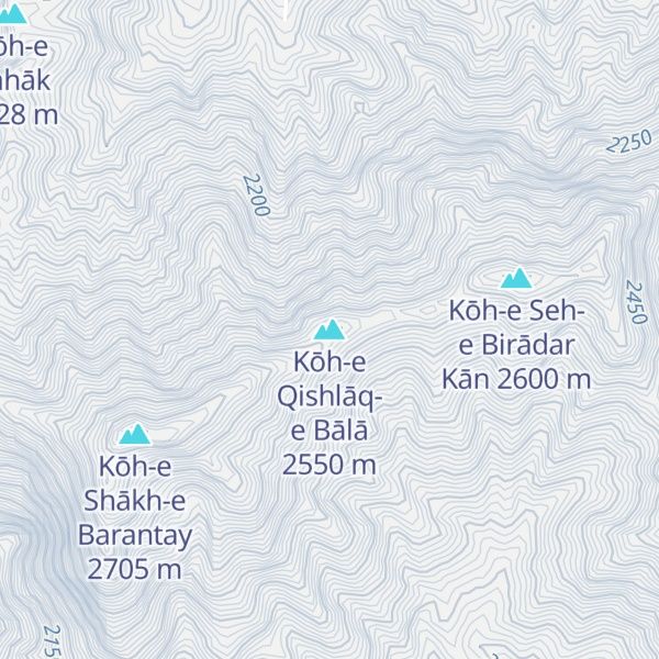 Map of Kōh-e Qishlāq-e Bālā
