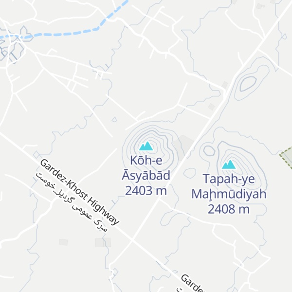 Map of Kōh-e Āsyābād