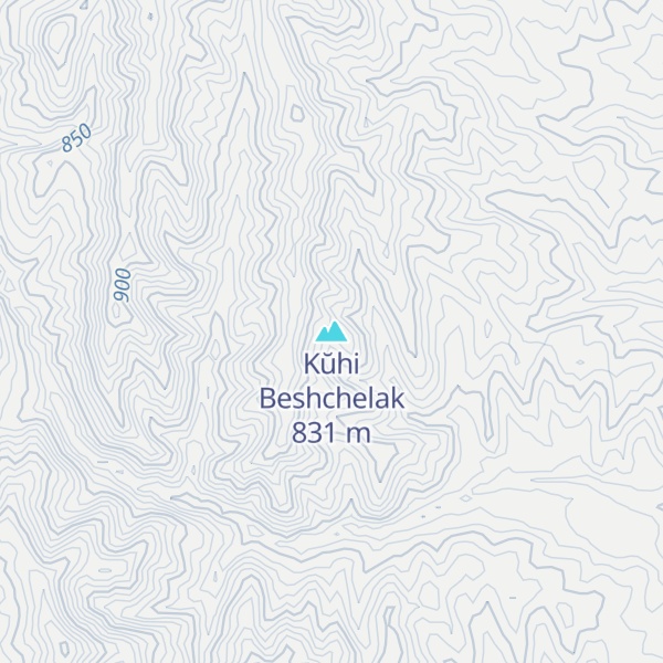 Map of Kŭhi Beshchelak